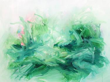 Original Abstract Garden Paintings by Sara Richardson