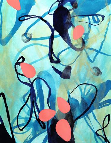 Original Abstract Nature Mixed Media by Sara Richardson