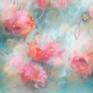 Double Bubble contemporary floral artwork by fine artist Sara Richardson