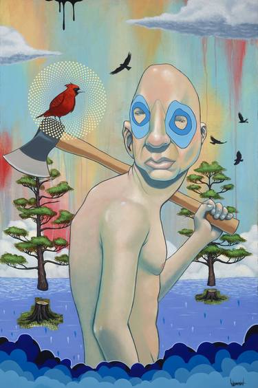 Original Surrealism Nature Paintings by Leif Erik Johansen