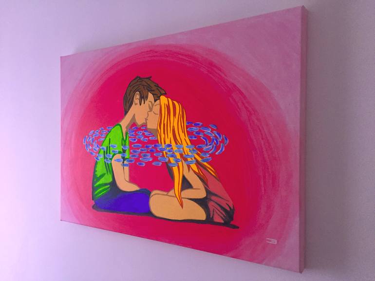 Original Illustration Love Painting by Eduardo Bessa