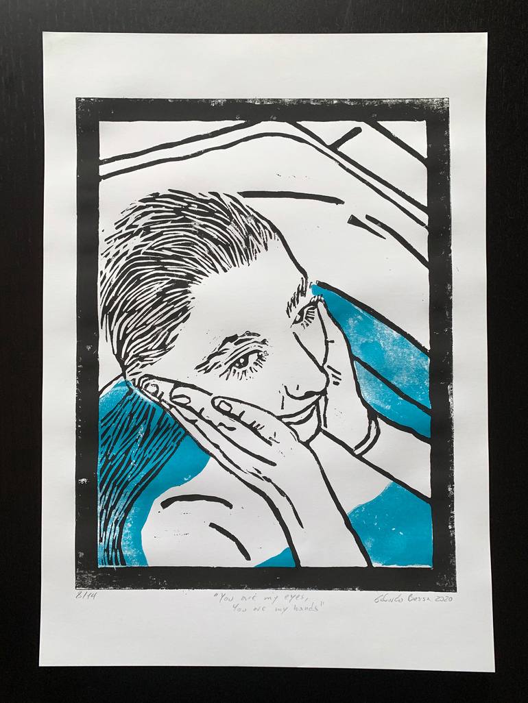 Original Modern Children Printmaking by Eduardo Bessa