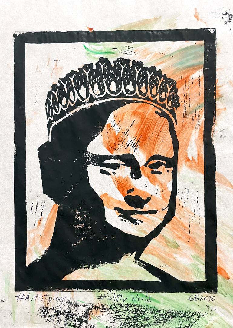 Original Street Art Pop Culture/Celebrity Printmaking by Eduardo Bessa
