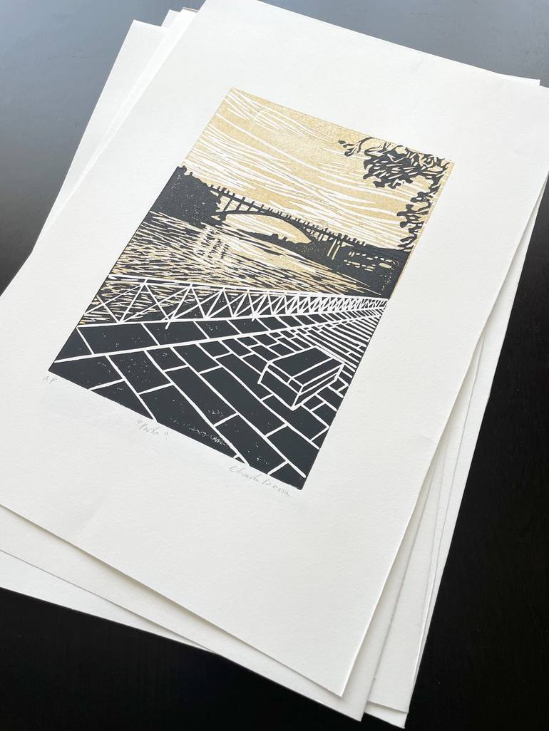 Original Expressionism Landscape Printmaking by Eduardo Bessa