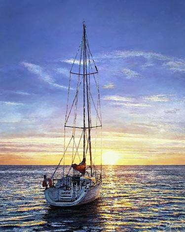 Print of Photorealism Sailboat Paintings by Spencer Yancey