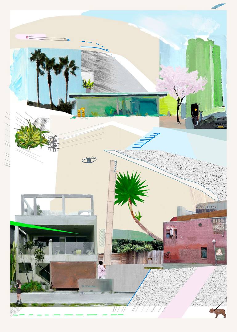 Original Architecture Printmaking by Bonnie And Clyde | Contemporary Art on Paper | Born Free