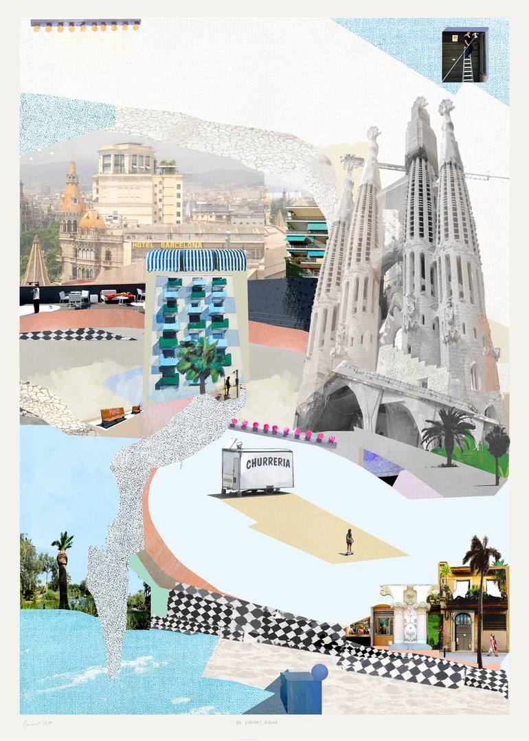 Original Architecture Printmaking by Bonnie And Clyde | Contemporary Art on Paper | The Everyday Sublime