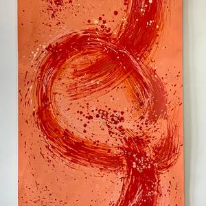 Coral canvas scroll (I)