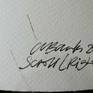 Signature on reverse of right hand scroll