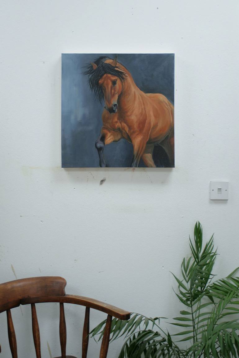 Original Figurative Horse Painting by Heather Irvine