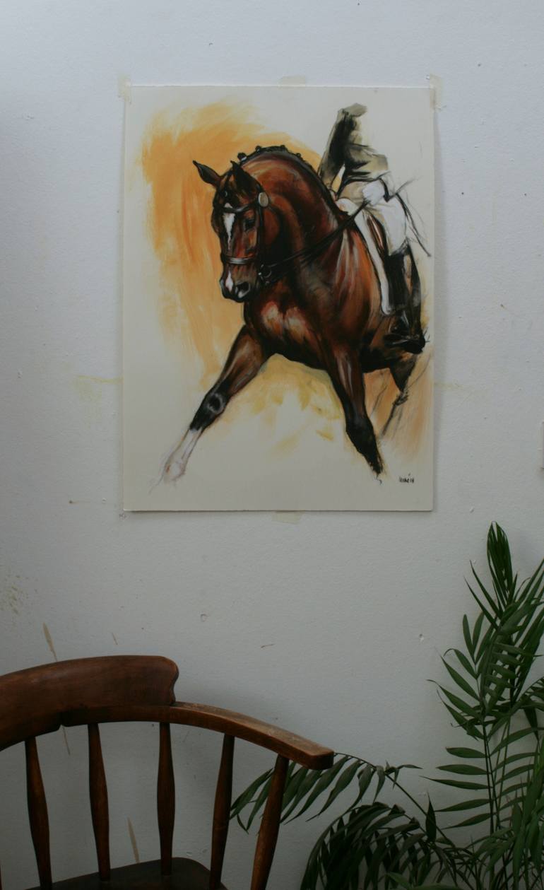 Original Impressionism Horse Painting by Heather Irvine