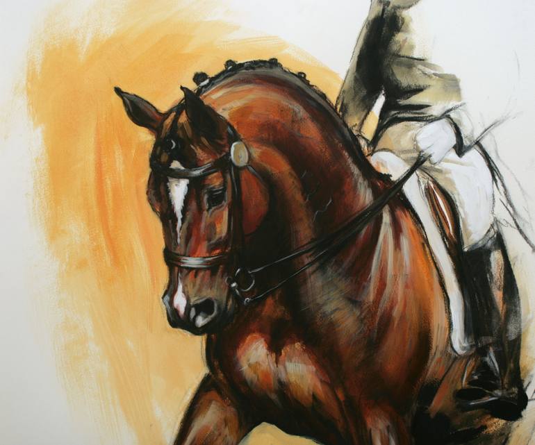 Original Impressionism Horse Painting by Heather Irvine