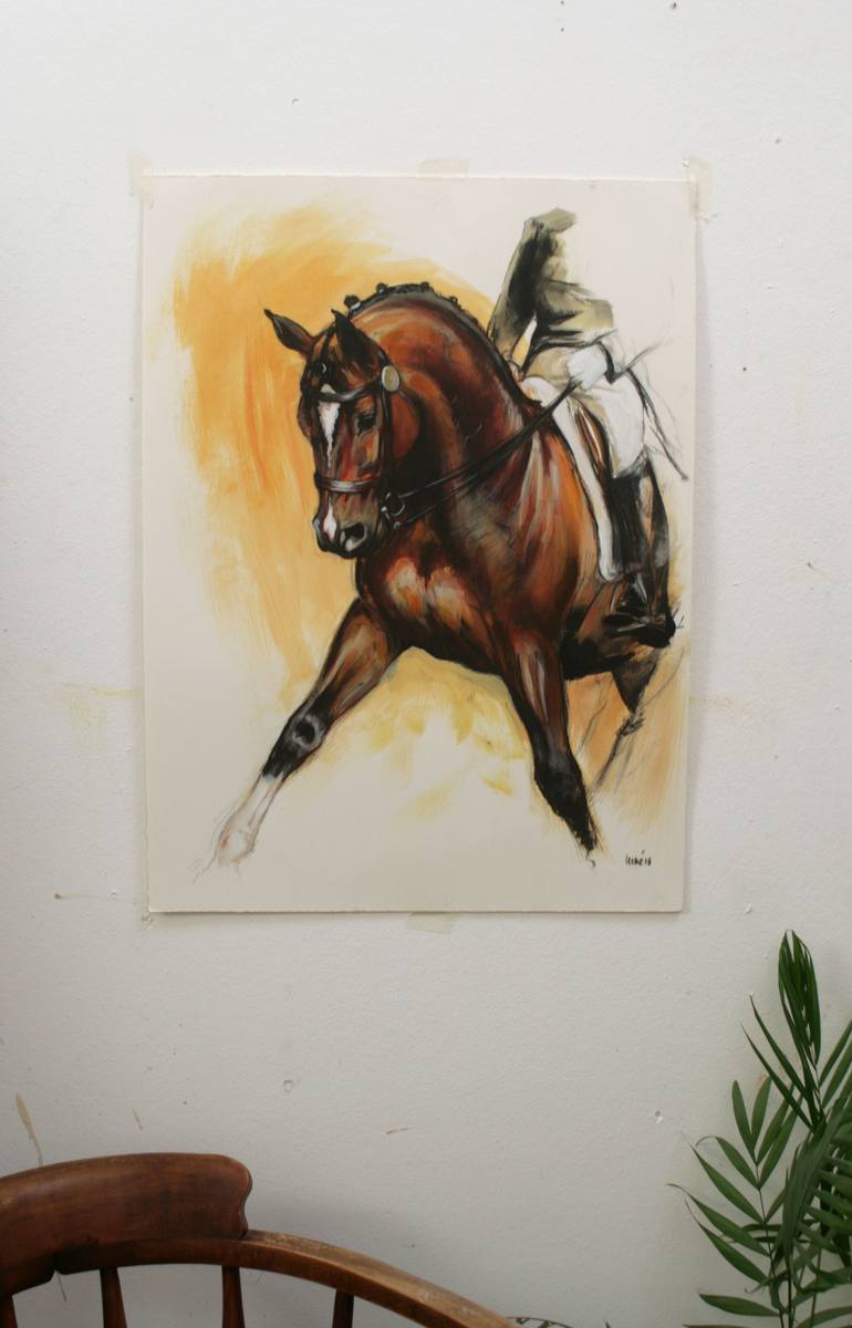 Original Impressionism Horse Painting by Heather Irvine