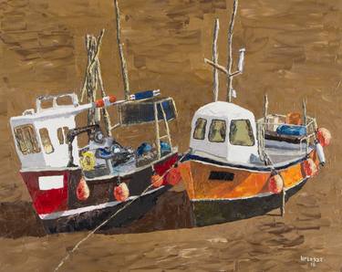 Original Impressionism Boat Paintings by Nick Ferszt