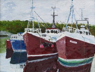 Original Impressionism Boat Paintings by Nick Ferszt