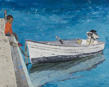 Original Impressionism Boat Paintings by Nick Ferszt