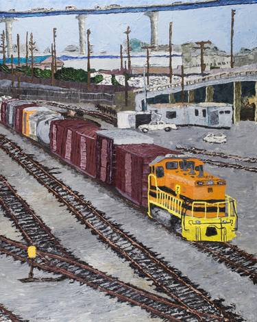 Original Impressionism Train Paintings by Nick Ferszt