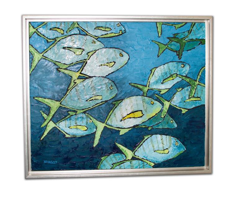 Original Impressionism Fish Painting by Nick Ferszt