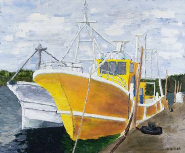 Original Impressionism Boat Paintings by Nick Ferszt
