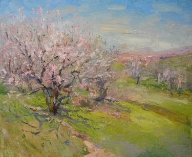 Spring. Apricot. Original Oil Paintaing by IGOR ZAYCEV thumb