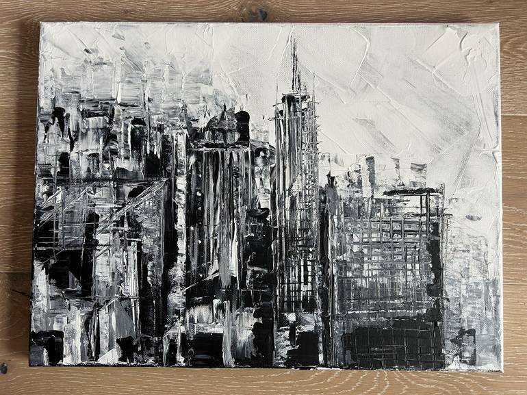 Original Architecture Painting by Maria Korottsenko