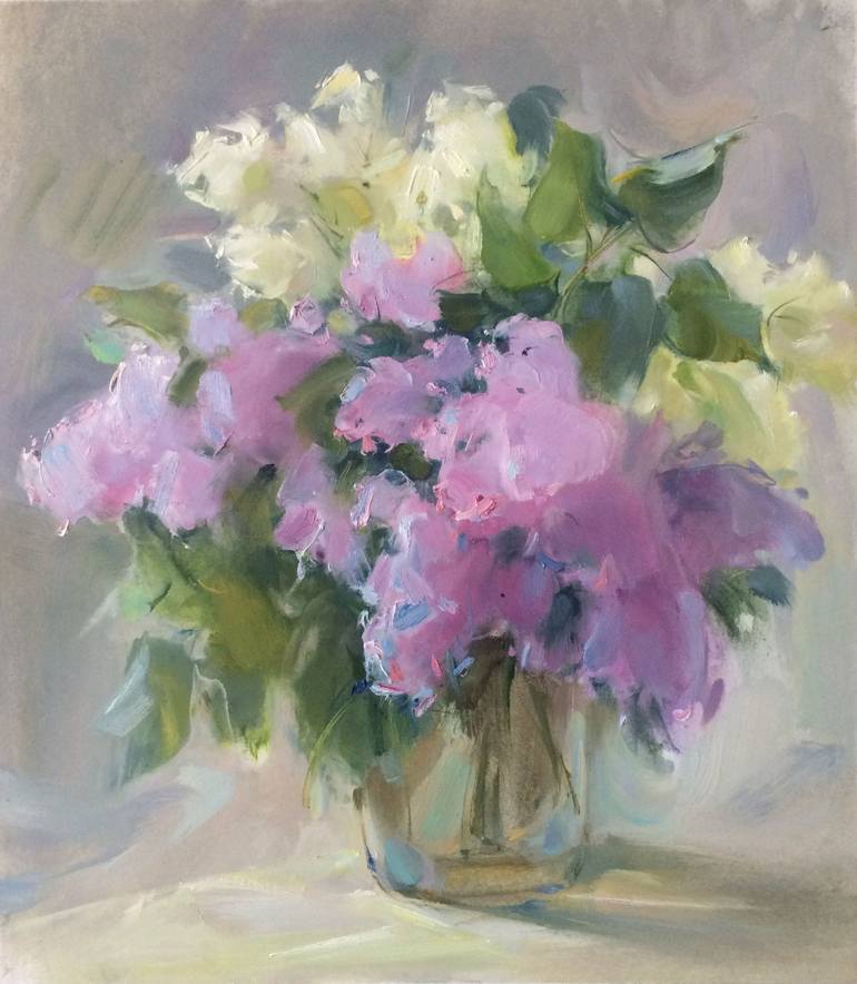 Spring bouquet Painting by Liliia Kolennykova | Saatchi Art