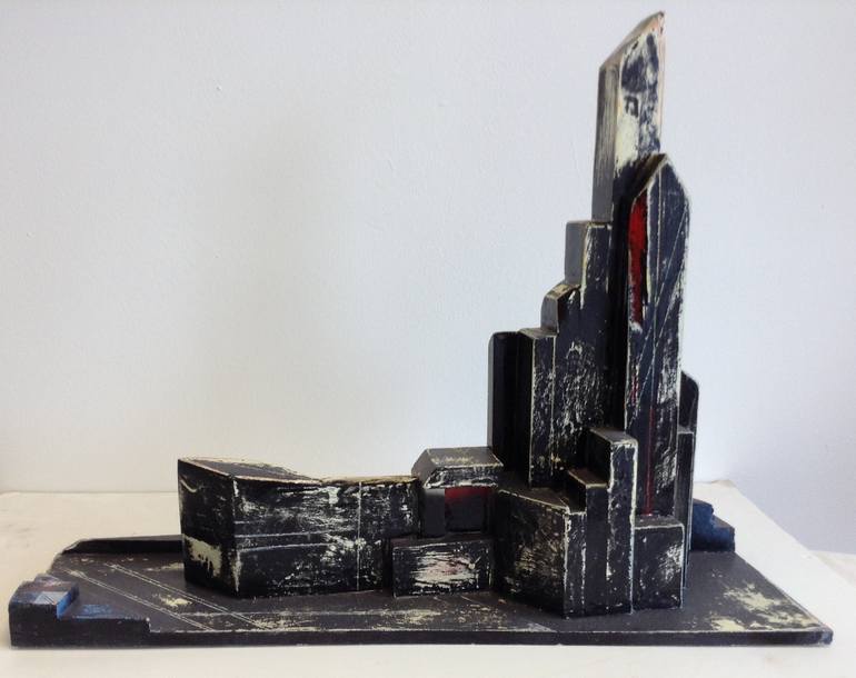 Original Abstract Cities Sculpture by Michael Rickett