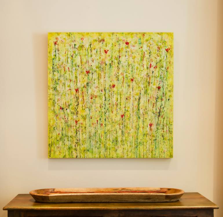 Original Abstract Floral Painting by Asia Volman
