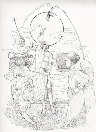 Print of Folk People Drawings by Careen Joplin Langstieh