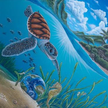 Print of Surrealism Seascape Paintings by Ryan Sobel