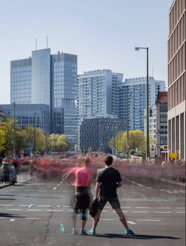 BERLIN HALF MARATHON, LEIPZIGER STRASSE III - 23,6" x 17,7" - Limited Edition of 5 thumb