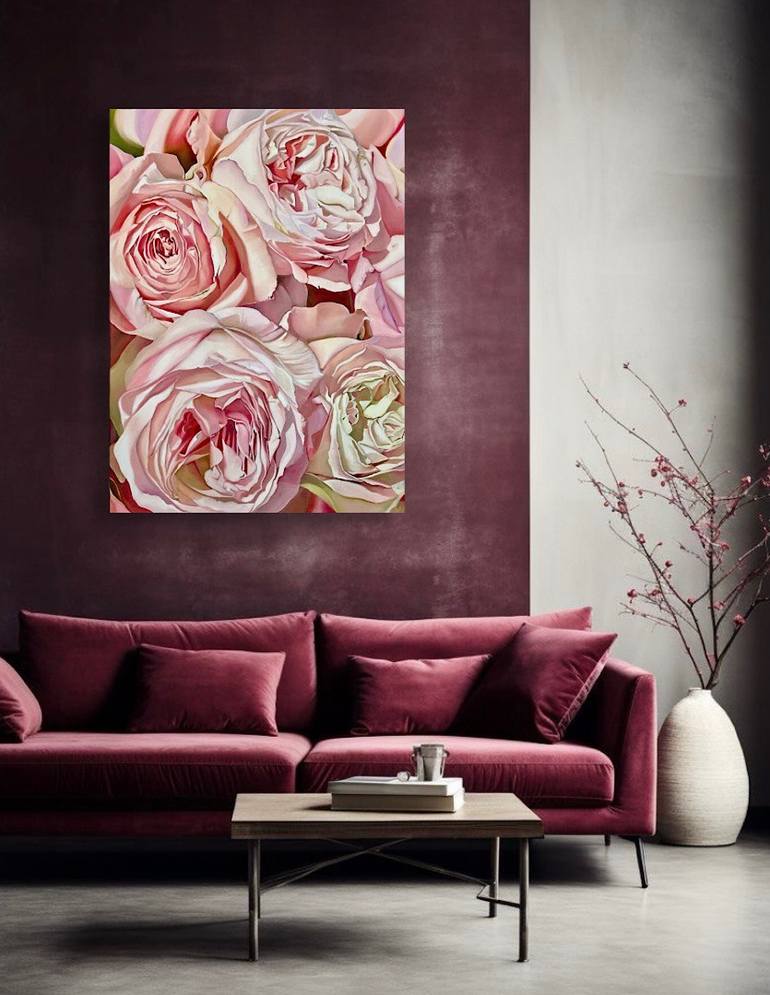 Original Abstract Expressionism Floral Painting by Natalia Lugovska
