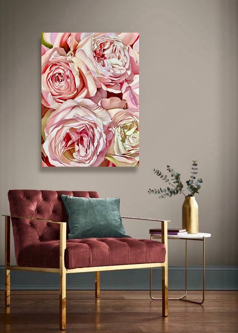 Original Abstract Expressionism Floral Painting by Natalia Lugovska