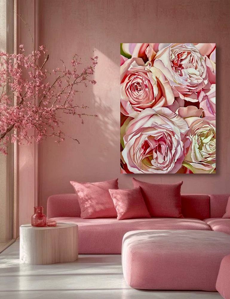 Original Abstract Expressionism Floral Painting by Natalia Lugovska