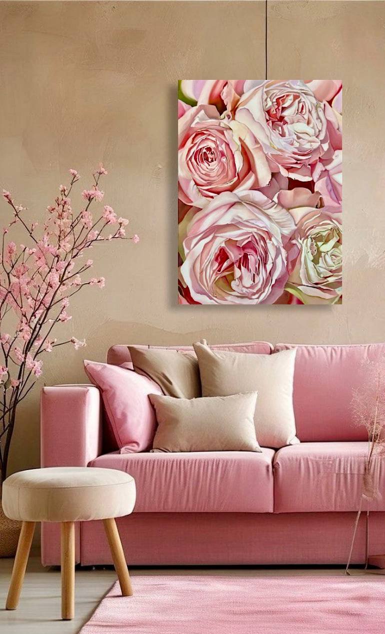 Original Abstract Expressionism Floral Painting by Natalia Lugovska