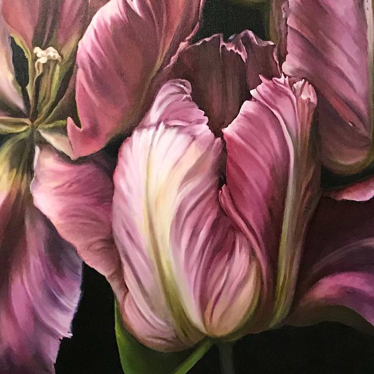 Original Photorealism Floral Painting by Natalia Lugovska