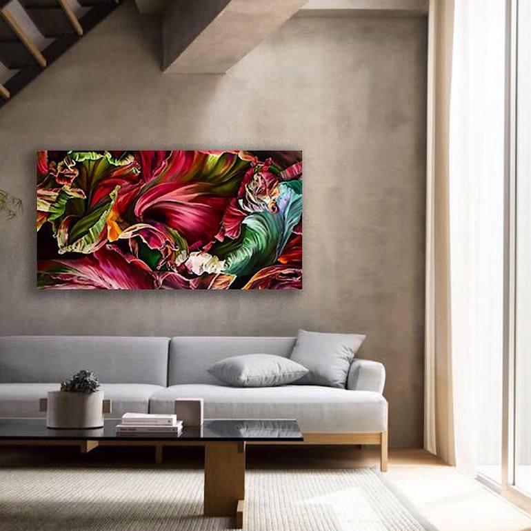 Original Expressionism Floral Painting by Natalia Lugovska