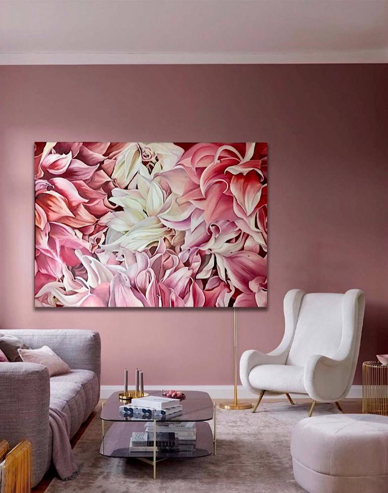 Original Abstract Expressionism Botanic Painting by Natalia Lugovska