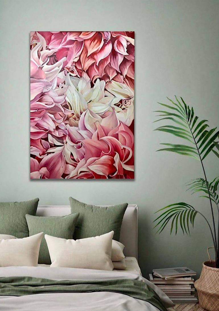 Original Abstract Expressionism Botanic Painting by Natalia Lugovska