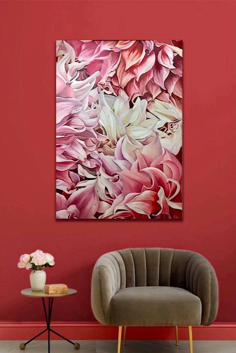 Original Abstract Expressionism Botanic Painting by Natalia Lugovska