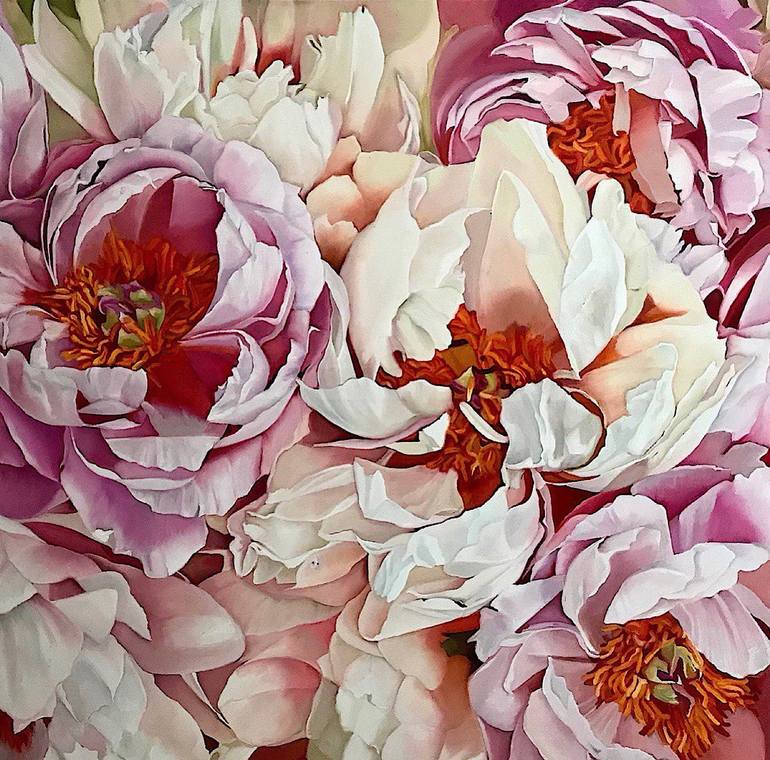 Peonies Painting by Natalia Lugovskaya | Saatchi Art