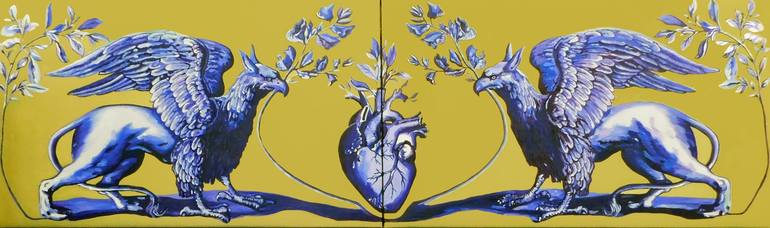 Original Art Deco Fantasy Paintings by Carmiña Velasco