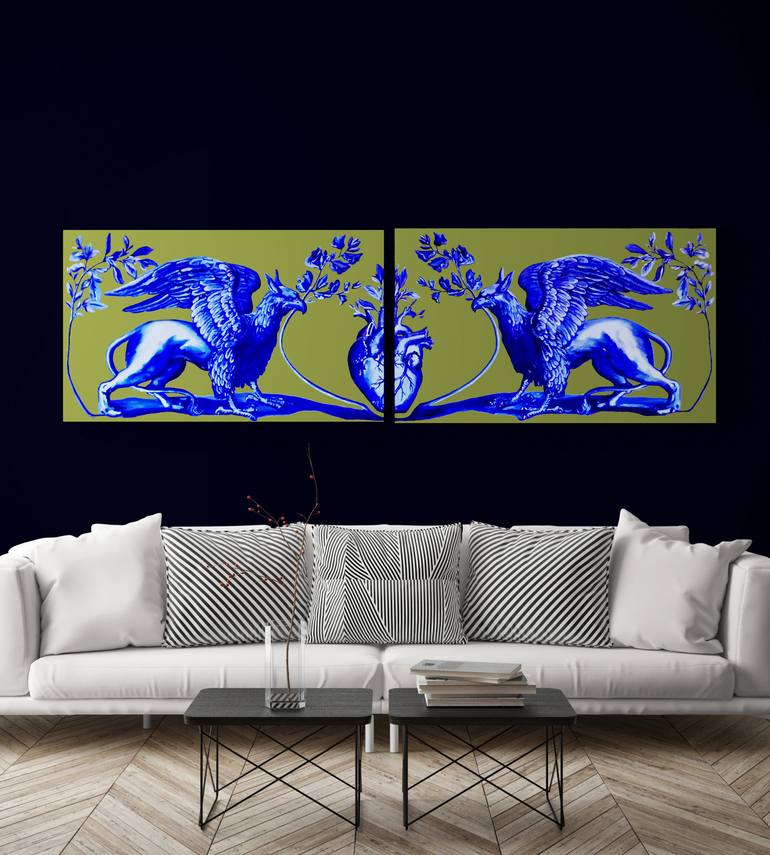Original Art Deco Fantasy Painting by Carmiña Velasco