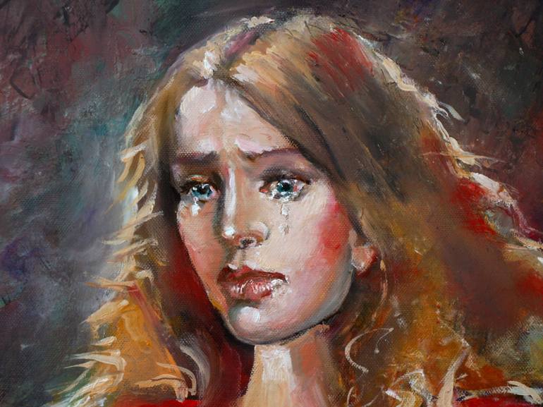 Original Expressionism Portrait Painting by Valentina Mihaylova