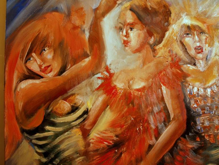 Original Abstract Expressionism People Painting by Valentina Mihaylova