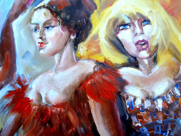 Original Abstract Expressionism People Painting by Valentina Mihaylova