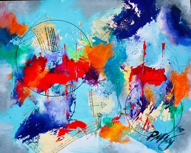 Original Abstract Expressionism Abstract Painting by Paulette Mckoy