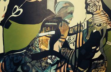 Original Abstract Calligraphy Painting by Sogol Pedram