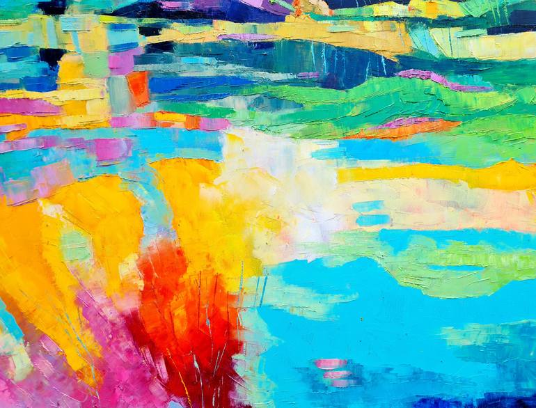Original Abstract Expressionism Landscape Painting by Simon Tünde