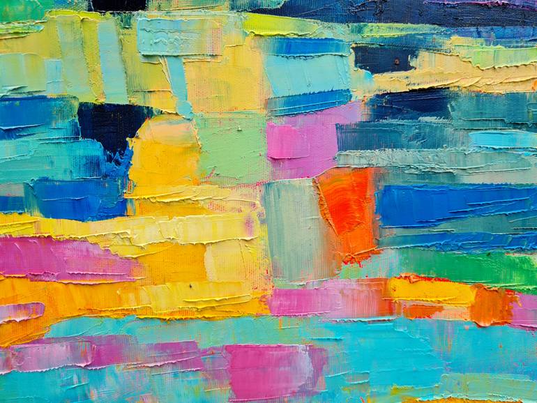 Original Abstract Expressionism Landscape Painting by Simon Tünde